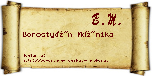 Borostyán Mónika névjegykártya